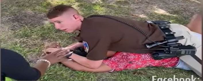 A person lying on the ground with a camera around the neckDescription automatically generated with low confidence